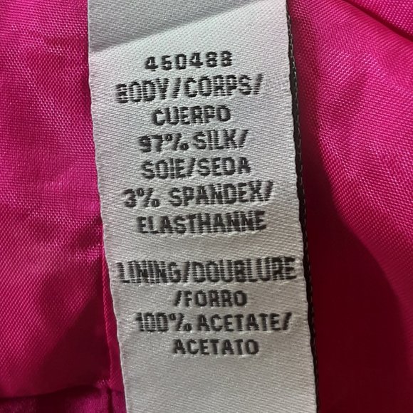 Jill Stuart Silk Pink Fuchsia Sleeveless Formal Dress with Pockets, Size 8 - Picture 16 of 16